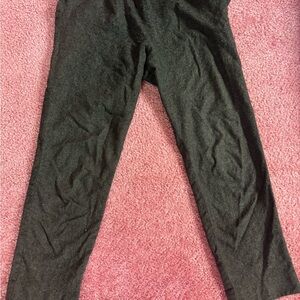 Eskandar charcoal gray 100% wool pants with drawstring